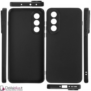 Silikoninis ploniausias dėklas su kameros apsauga - juodas (Oneplus Nord 5)